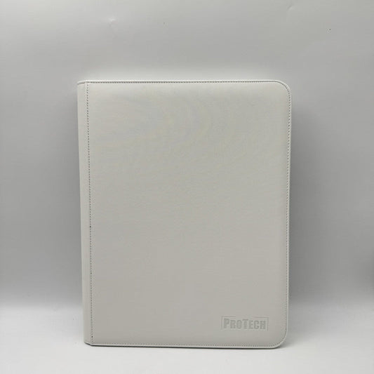 B2B Classeur Zip Toploader 252 Cartes – Blanc – ProTech PROTECH