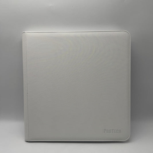 B2B Classeur Zip Toploader 384 Cartes – Blanc – ProTech PROTECH
