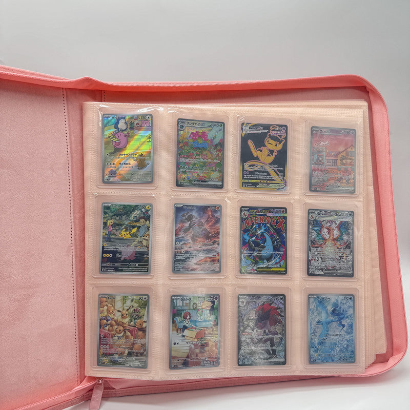 Classeur Zip Toploader 384 Cartes – Rose – ProTech PROTECH